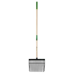 John Deere 18 Tine Poly Bedding Fork 54 in. Wood Handle