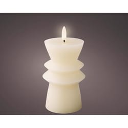 Lumineo LED Cream Candle 5.7 in.