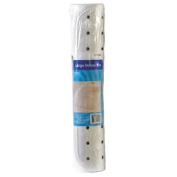 Living Accents 31-1/2 in. L X 15 in. W White Vinyl Bath Mat Latex Free