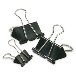 Office Depot Small Black/Silver Binder Clips 12 pk