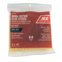 Ace .45 in. D X 4 in. L Heavy Duty Glue Sticks Clear 24 pk