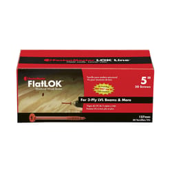 FastenMaster FlatLok No. 14 X 5 in. L Torx Ttap Epoxy Coarse Wood Screws 50 pk