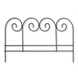 Panacea 24 in. L X 17 in. H Steel Black Scroll Garden Edging