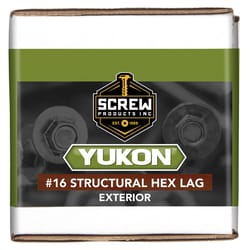 Screw Products YUKON #16 in. X 12 in. L Hex Black Steel Lag Screw 50 pk