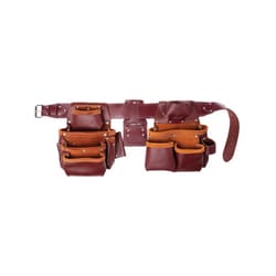 Dave White's Site Pro SiteGear 7 pocket Leather Carpenters Pouch Brown XL 40 in. 44 in.