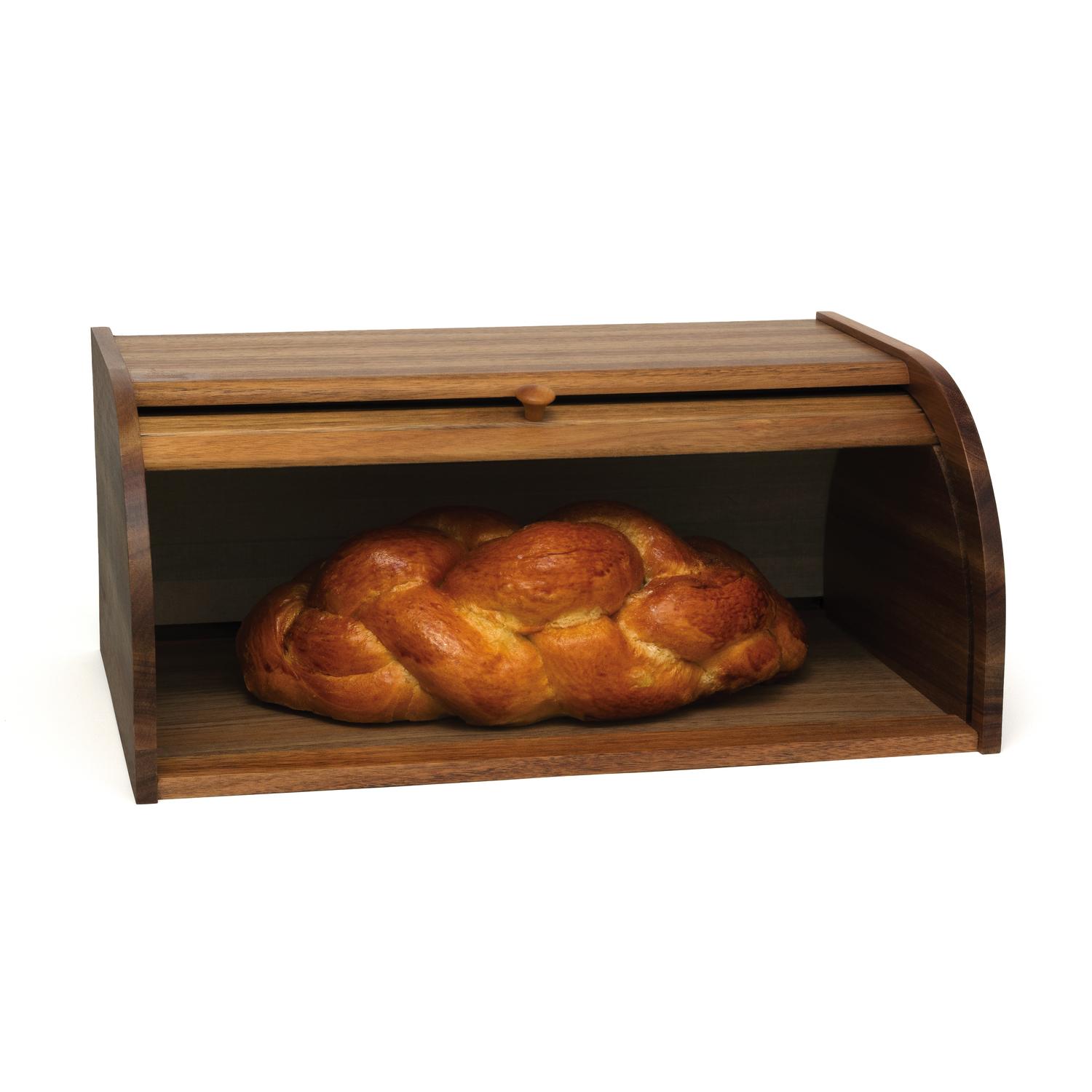 Lipper International Acacia Wood Roll-Top Bread Box Sansujyuku sansujyuku.com