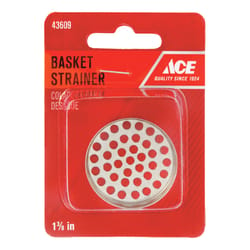 Ace 1-3/8 in. D Chrome Stainless Steel Replacement Strainer Basket