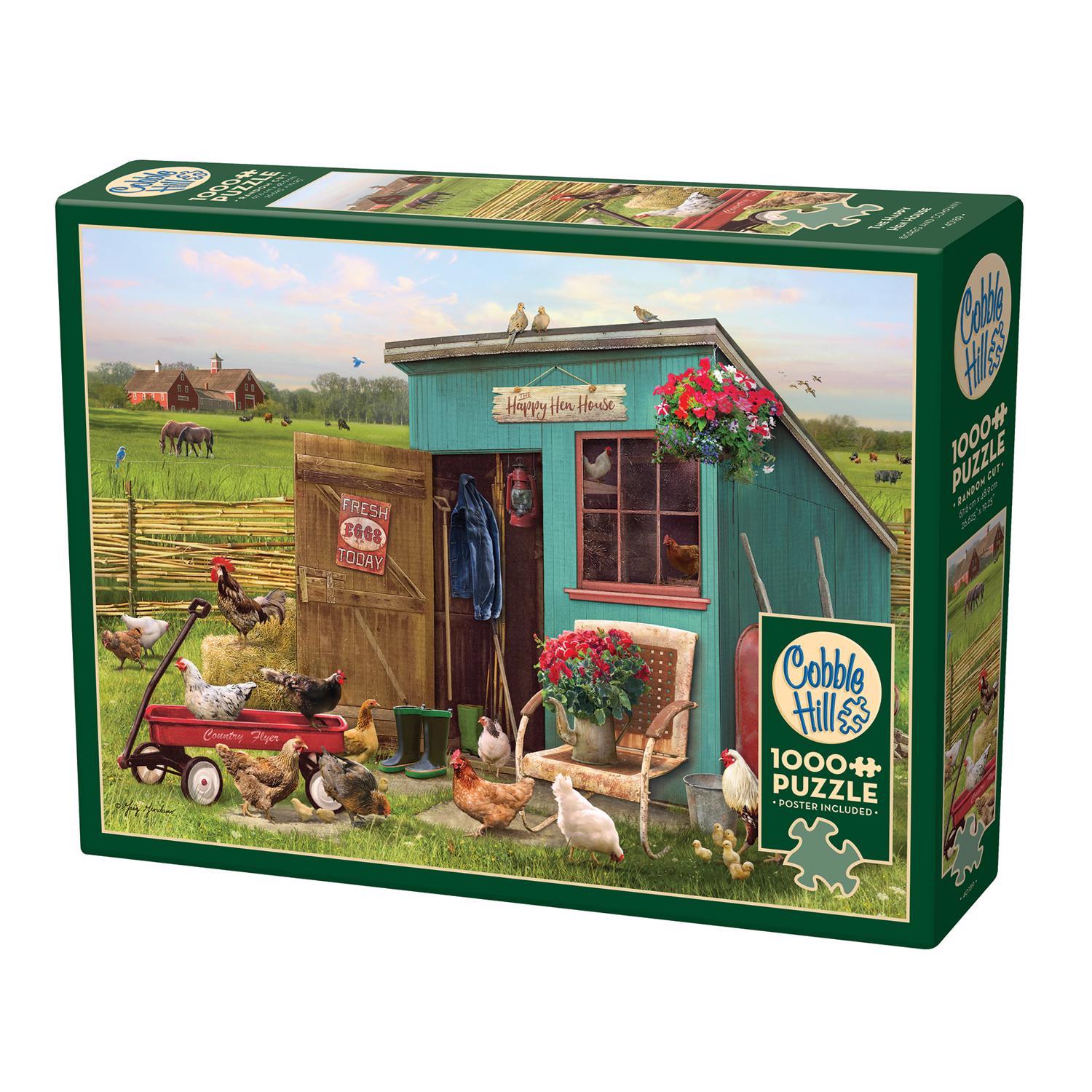 Cobble Hill The Happy Hen House Jigsaw Puzzle 1000 pc Mfr