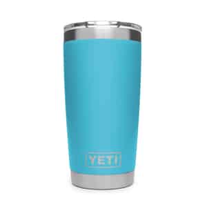 YETI  Rambler  Reef Blue  Stainless Steel  No Sweat  Double Wall Tumbler  BPA Free 20 oz. 