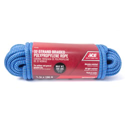 Ace 1/2 in. D X 100 ft. L Blue Diamond Braided Poly Rope