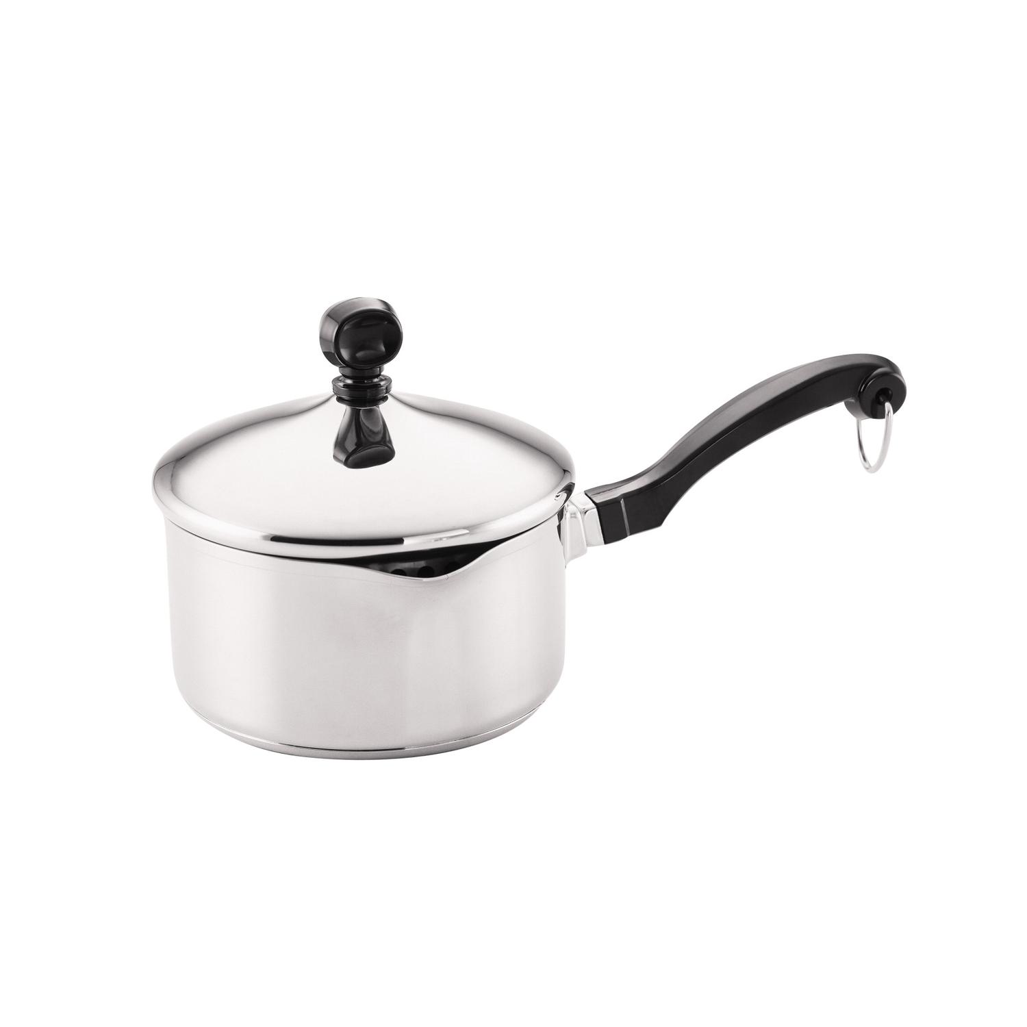 Farberware Stainless Steel Covered Saucepan 1 qt Gray Sansujyuku sansujyuku.com