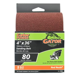 Gator 36 in. L X 4 in. W Aluminum Oxide Sanding Belt 80 Grit Medium 1 pc