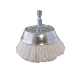Dico Nyalox 2.5 in. D X 1/4 in. X 1/4 in. D Crimped Nylon Mandrel Mounted Cup Brush 4500 rpm 1 pc