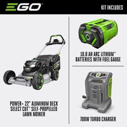 EGO Power+ LM2206SP 22 in. 56 V Battery Self-Propelled Lawn Mower Kit (Battery & Charger) W/ 10.0AH BATTERY