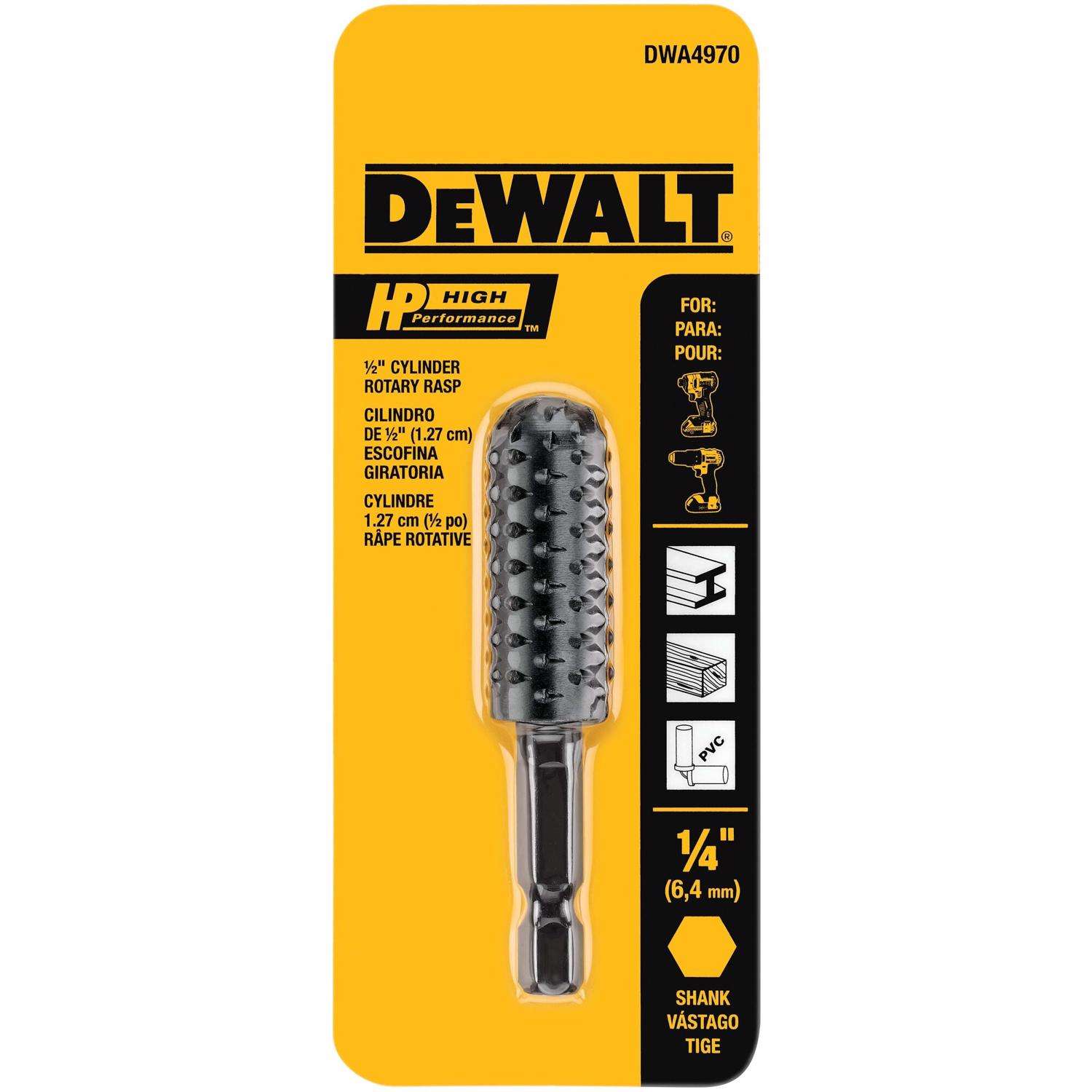 DeWalt HP 1/2 in. D Steel Rotary Rasp Cylinder 1 pk Ace Hardware