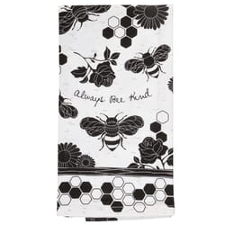 Karma Gifts Boho Black and White Cotton Bee Tea Towel 1 pk