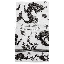 Karma Gifts Boho Black and White Cotton Mermaid Tea Towel 1 pk