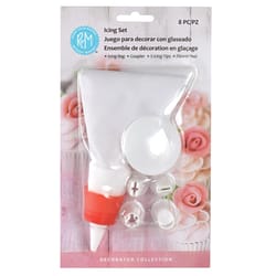 R&M International Decorator Orange/White Nylon/Plastic Icing Set