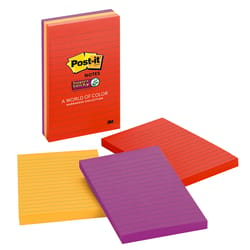 Post-it 4 in. W X 6 in. L Assorted Sticky Notes 3 pad