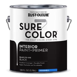 Rust-Oleum Sure Color Eggshell Black Water-Based Paint + Primer Interior 1 gal