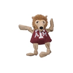 HuggleHounds Reveille Knottie Brown Texas A&M University Dog Toy Small 1 pk