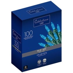 Celebrations LED Mini Blue 100 ct String Christmas Lights 24.5 ft.