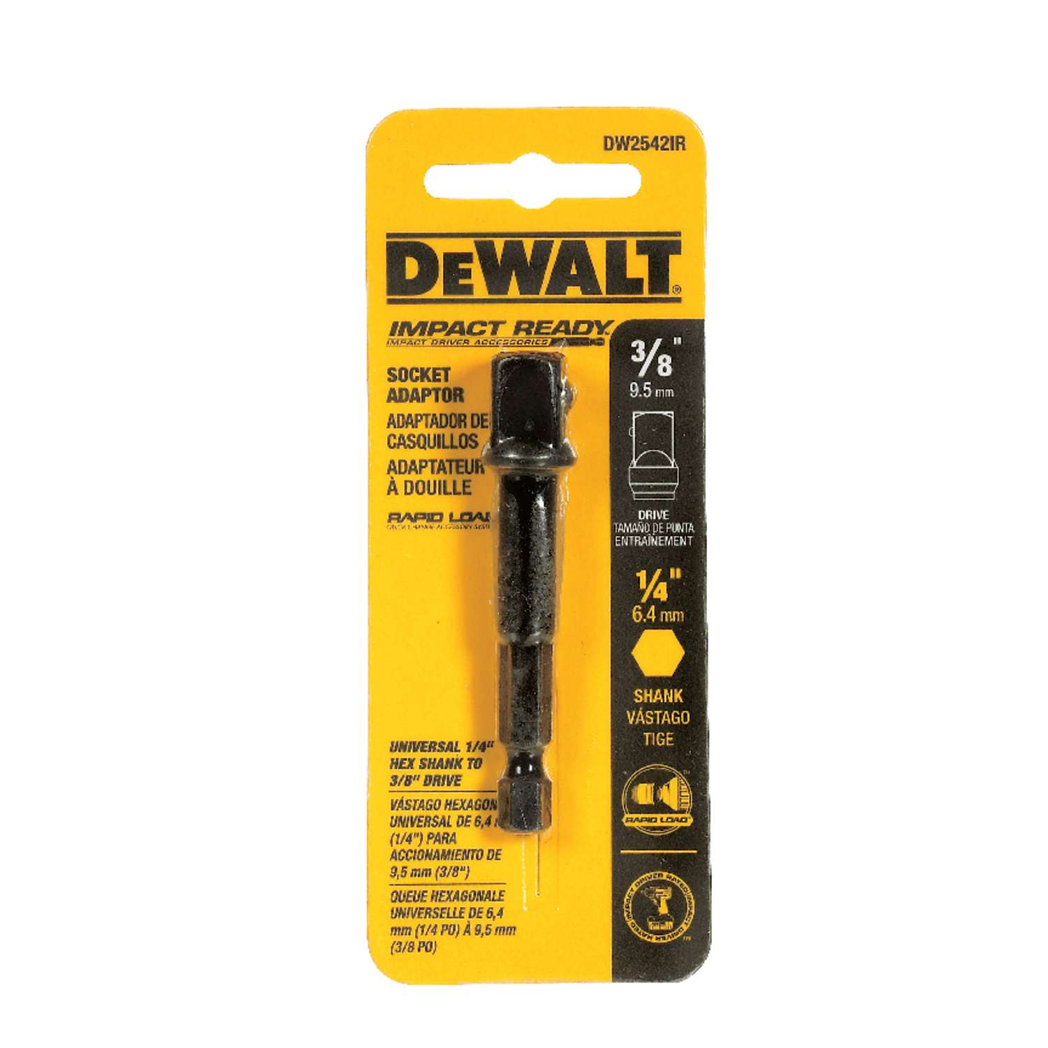 DeWalt Impact Ready 3 in. L x 3/8 in. Socket Adapter 1 pc. - Ace Hardware