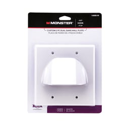 Monster Cable Just Hook It Up White 2 gang Plastic Home Theater Wall Plate 2 pk