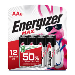 Energizer Max AA Alkaline Batteries 8 pk Carded