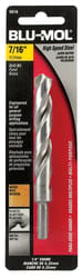 Blu-Mol Xtreme 7/16 in. X 5-1/2 in. L High Speed Steel Drill Bit Round Shank 1 pc