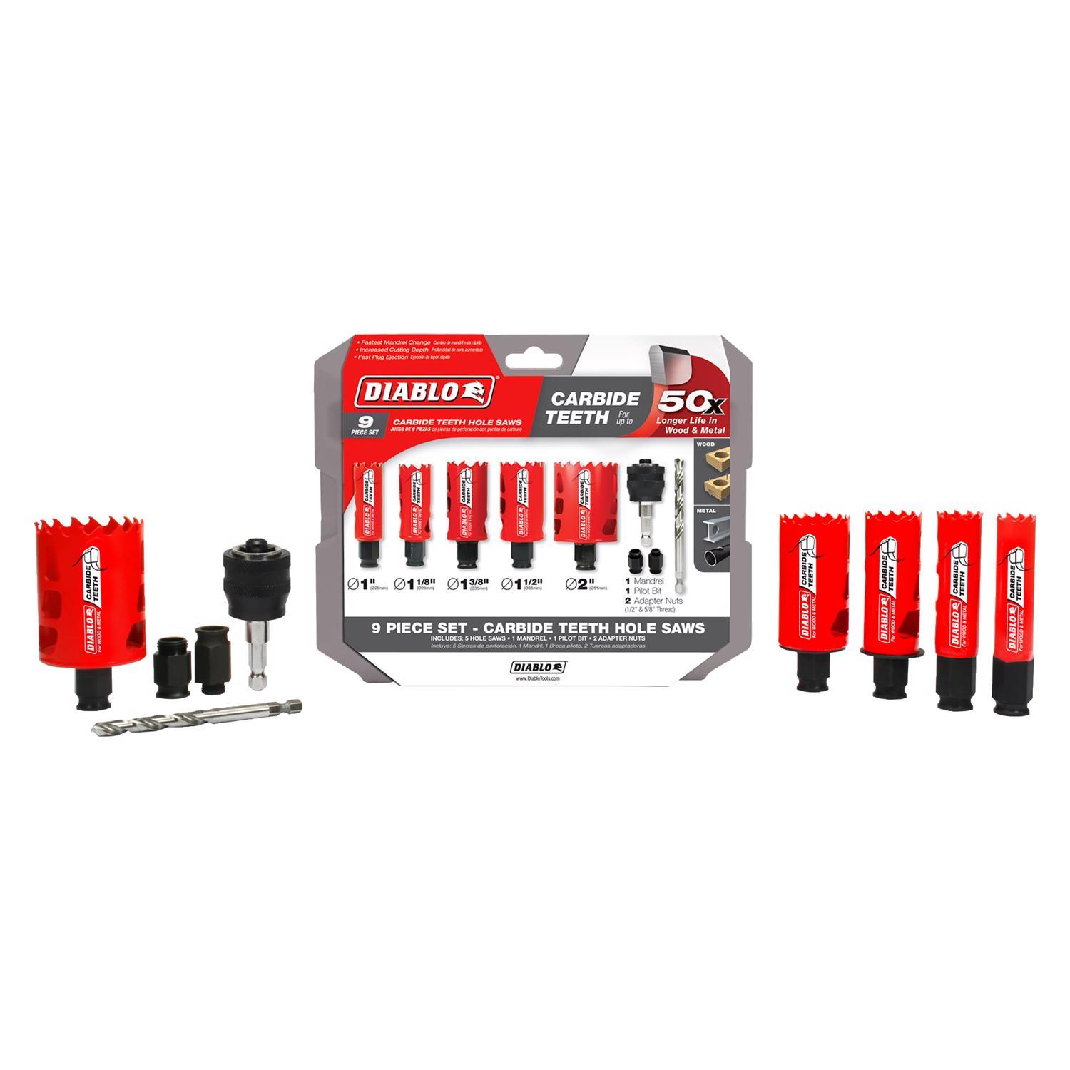 Diablo Diablo Mandrel Hole Saw Kit 9 pc Sansujyuku sansujyuku.com