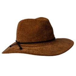 Britt's Knits Panama Hat Wide Brim Hat Chestnut One Size Fits Most