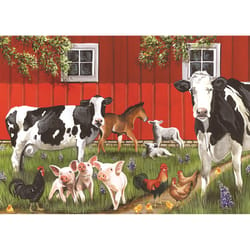 Cobble Hill Red Barn Farm Tray Puzzle Multicolored 35 pc