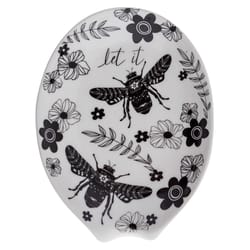 Karma Boho Black/White Ceramic Spoon Rest