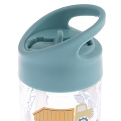 Stephen Joseph Flip Top 12 oz Blue BPA Free Construction Kids Water Bottle