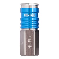 Tru-Flate HI FLO Aluminum Coupler 1/4 in. Female 1 pc