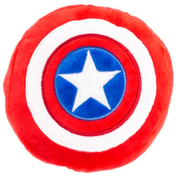 Buckle-Down Marvel Comics Multicolored Plush Captain America Shield Squeaky Dog Toy 1 pk