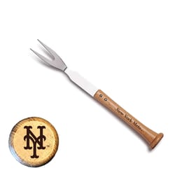 Baseball BBQ MLB Stainless Steel Natural Grilling Fork 1 pk