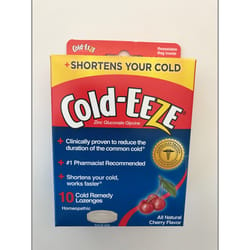 Cold-Eeze Works Faster Actual Size White Cold Remedy Lozenges