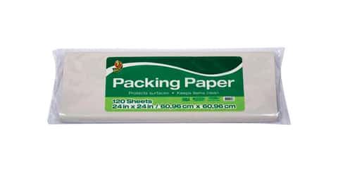 Duck Brand Packing Paper, White, 24 in. x 24 in., 240 Sheets - Sam's Club