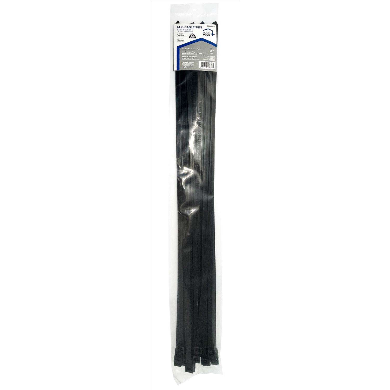 24 in. Cable Ties, 10 Pack