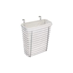 iDesign 3 gal Silver Steel Wastebasket