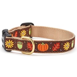 Up Country Brown Harvest Time Nylon Dog Collar Medium