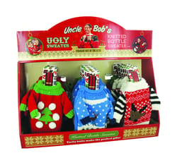 Uncle Bob's Christmas Ugly Bottle Sweater Polyester 1 pk