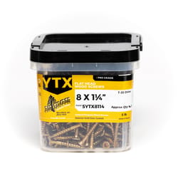 Big Timber No. 8 X 1-1/4 in. L Star Yellow Zinc Wood Screws 5 lb 1155 pk