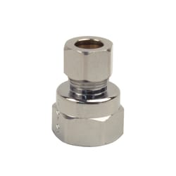 BrassCraft 1/2 in. FIP 3/8 in. D Compression Chrome Plated Brass Adapter