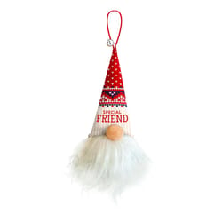 Christmas Gnome Multicolored Special Friend Ornament 5.5 in.