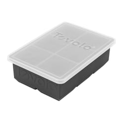 Tovolo King Cube Black Plastic/Silicone Cube Tray with Lid