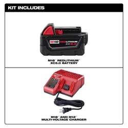 Milwaukee M18 XC 5.0 batteries & Lithium Battery Rapid Charger M12