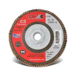 CGW 4-1/2 in. D X 5/8-11 in. Ceramic Flap Disc 80 Grit 1 pc